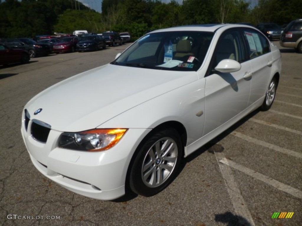 2006 3 Series 325xi Sedan - Alpine White / Beige photo #4