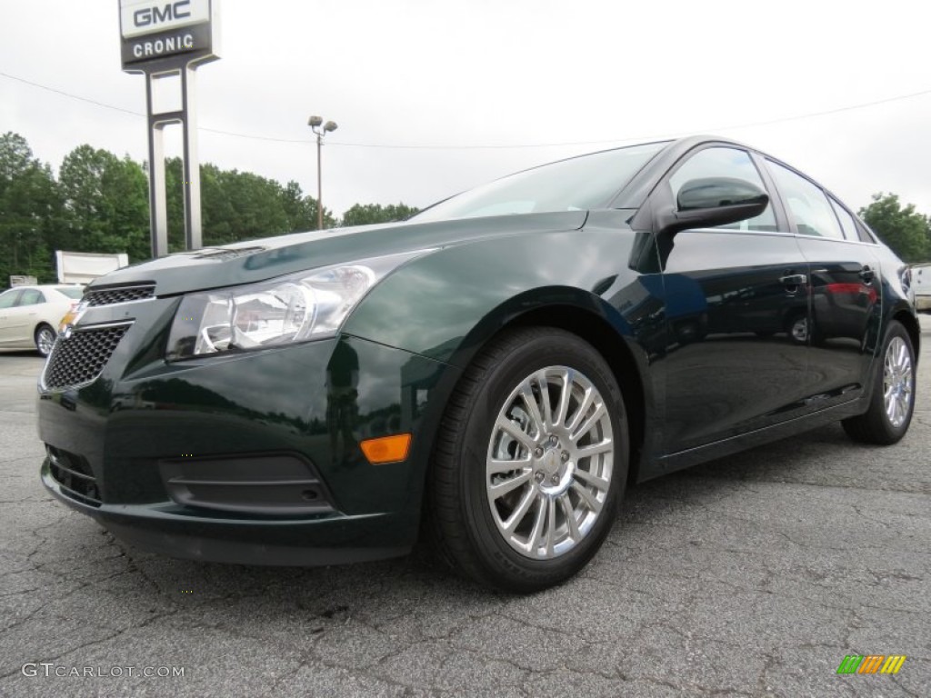 2014 Cruze Eco - Rainforest Green Metallic / Medium Titanium photo #3