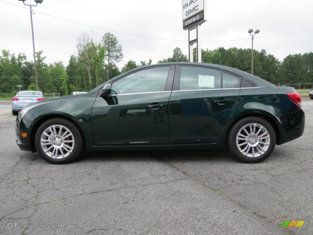 2014 Cruze Eco - Rainforest Green Metallic / Medium Titanium photo #4