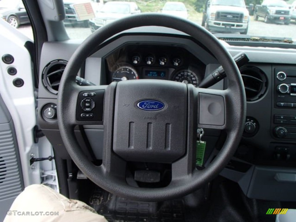 2013 Ford F250 Super Duty XL SuperCab 4x4 Utility Steel Steering Wheel Photo #83461588