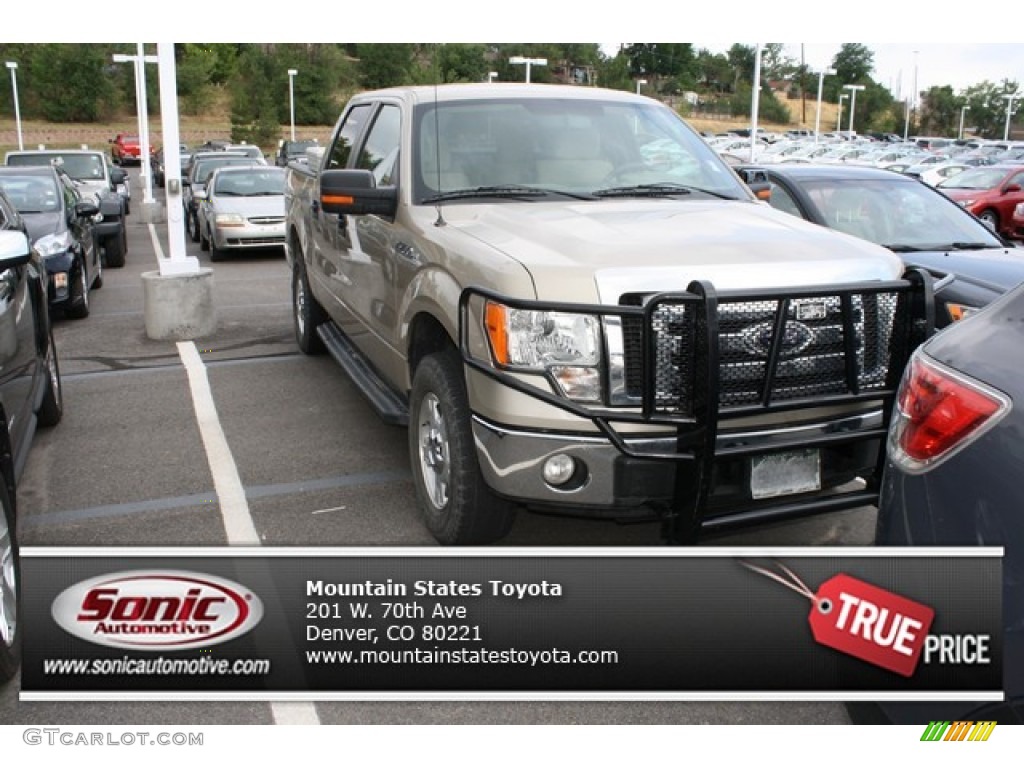 2010 F150 XLT SuperCrew 4x4 - Pueblo Gold Metallic / Tan photo #1