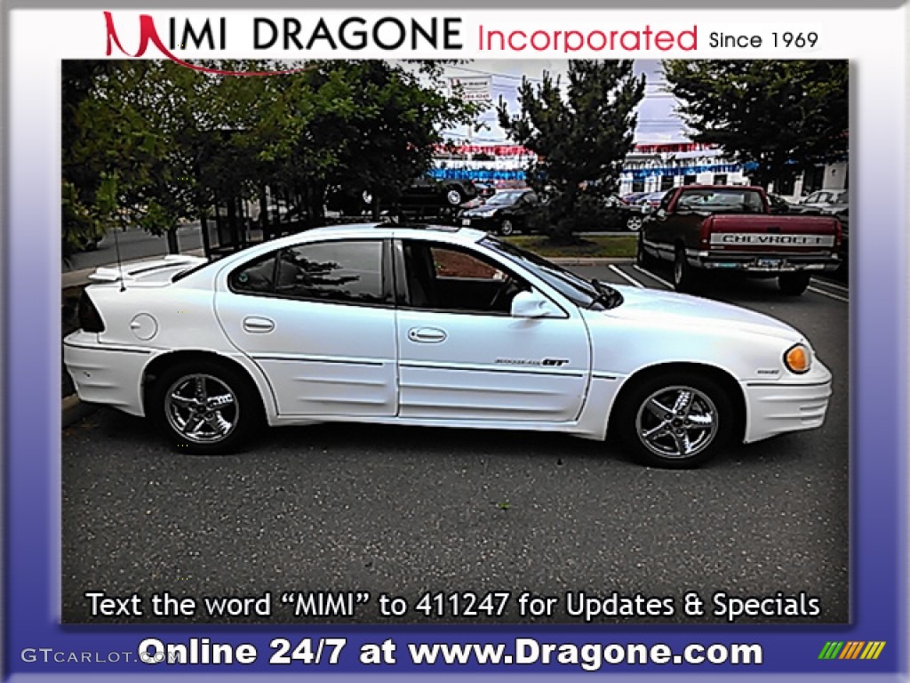 2000 Grand Am GT Sedan - Arctic White / Dark Pewter photo #6