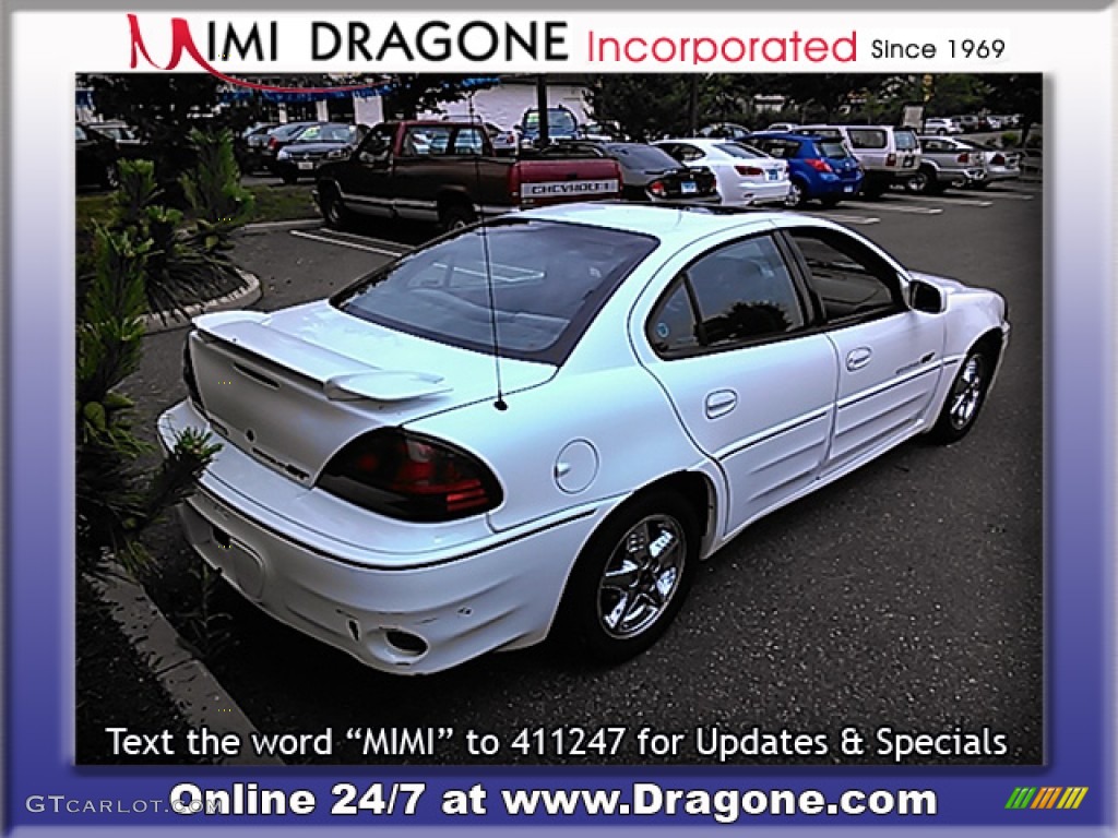 2000 Grand Am GT Sedan - Arctic White / Dark Pewter photo #7
