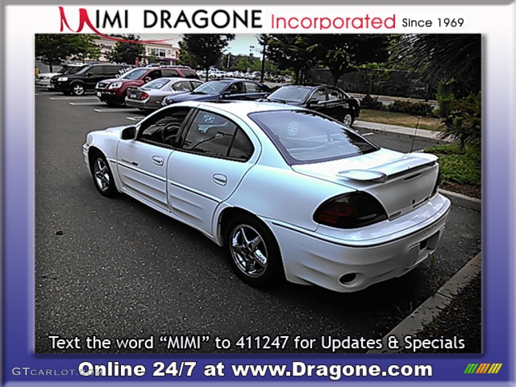 2000 Grand Am GT Sedan - Arctic White / Dark Pewter photo #8