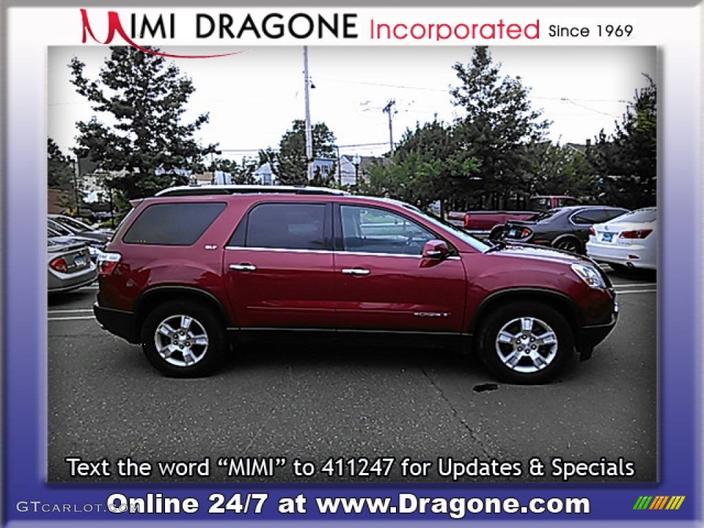 2007 Acadia SLT AWD - Red Jewel Tintcoat / Ebony photo #7