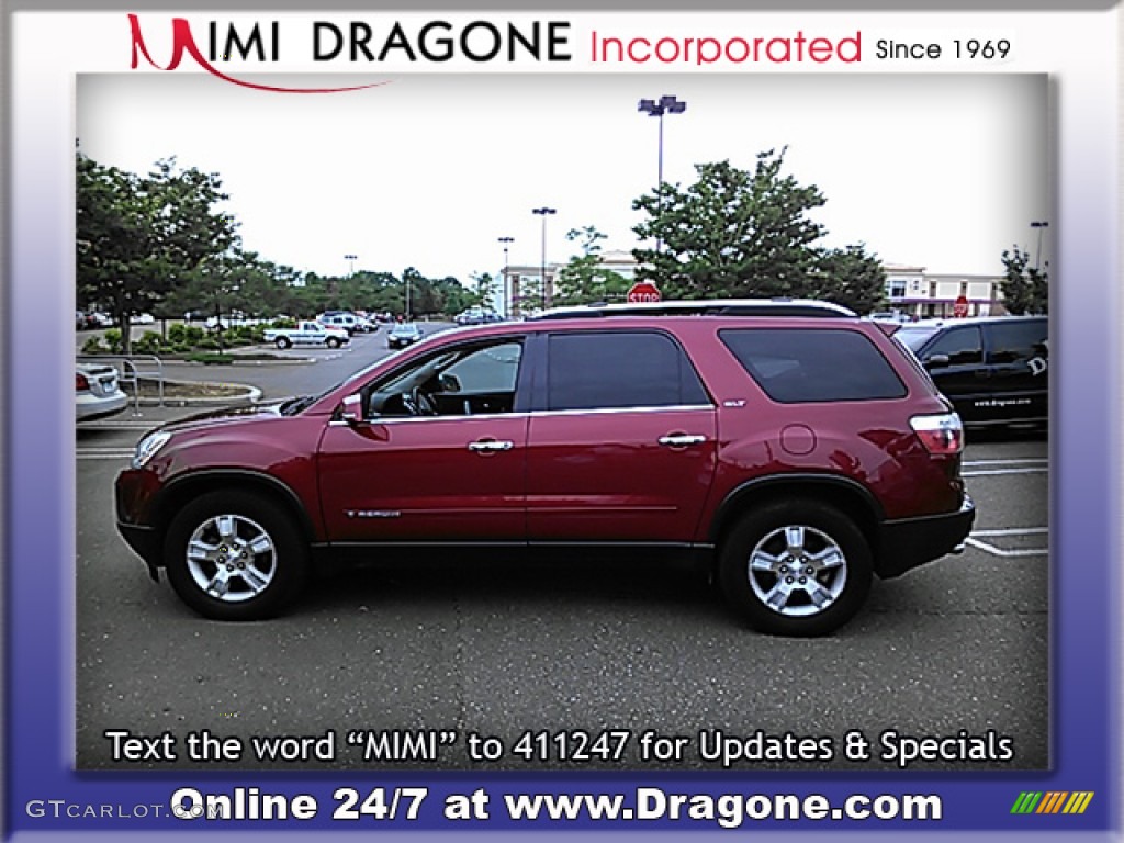 2007 Acadia SLT AWD - Red Jewel Tintcoat / Ebony photo #11