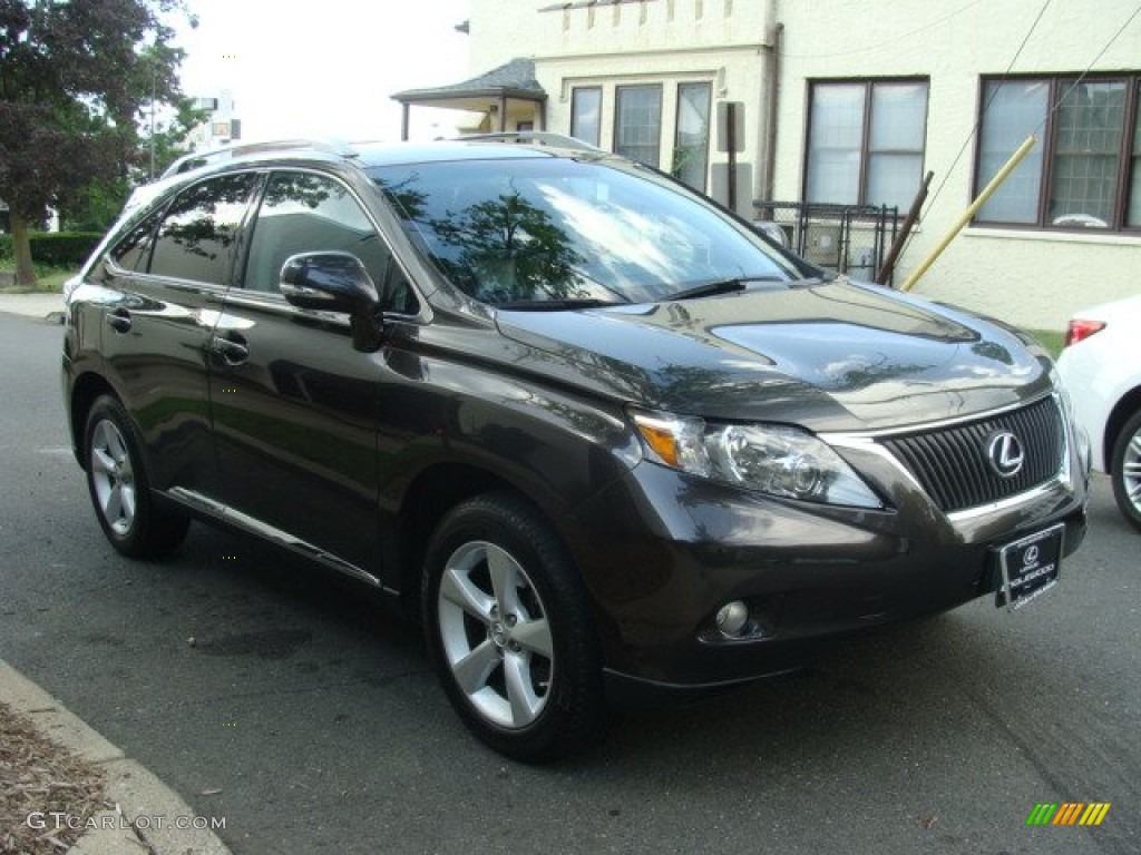 2010 RX 350 AWD - Truffle Brown Mica / Black/Brown Walnut photo #3