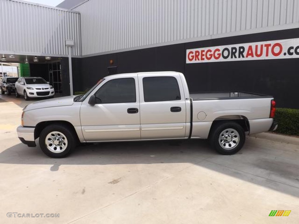 2006 Silverado 1500 LS Crew Cab - Silver Birch Metallic / Dark Charcoal photo #6