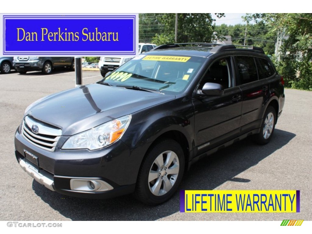 2011 Outback 2.5i Limited Wagon - Graphite Gray Metallic / Off Black photo #1