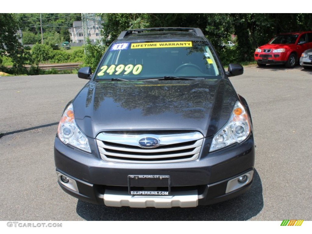 2011 Outback 2.5i Limited Wagon - Graphite Gray Metallic / Off Black photo #2