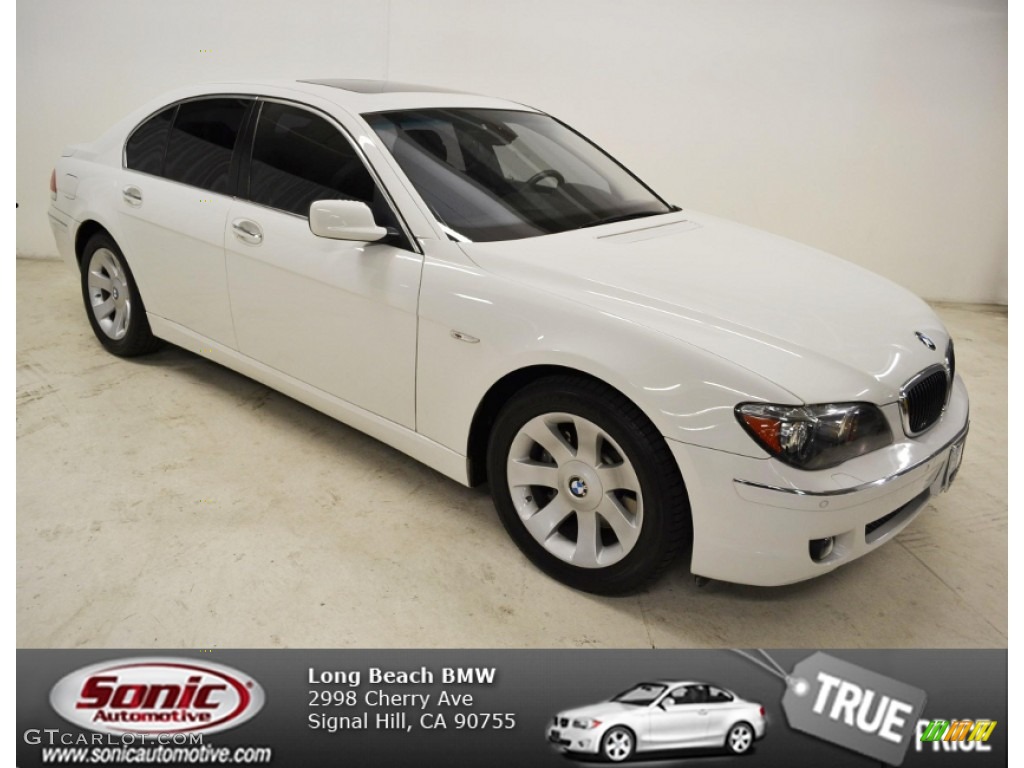 2008 7 Series 750i Sedan - Alpine White / Black photo #1