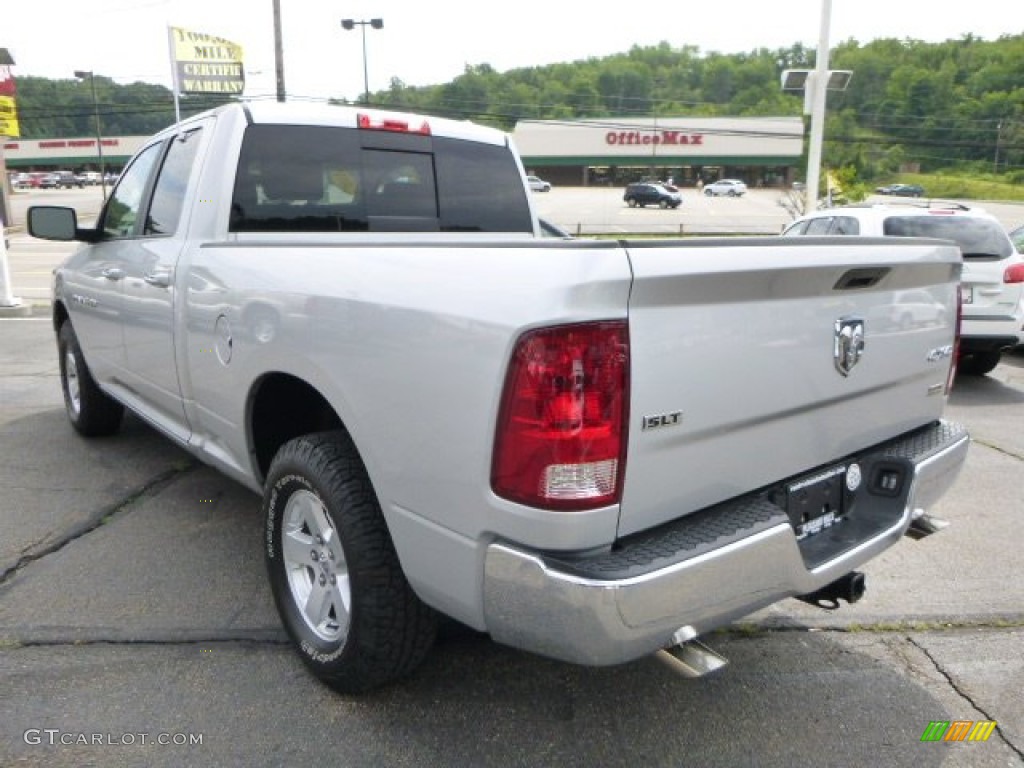 2011 Ram 1500 SLT Quad Cab 4x4 - Bright Silver Metallic / Dark Slate Gray/Medium Graystone photo #3