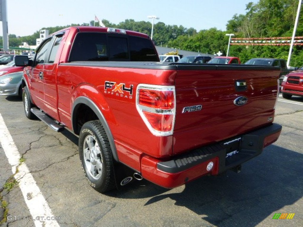 2010 F150 FX4 SuperCab 4x4 - Red Candy Metallic / Black photo #3