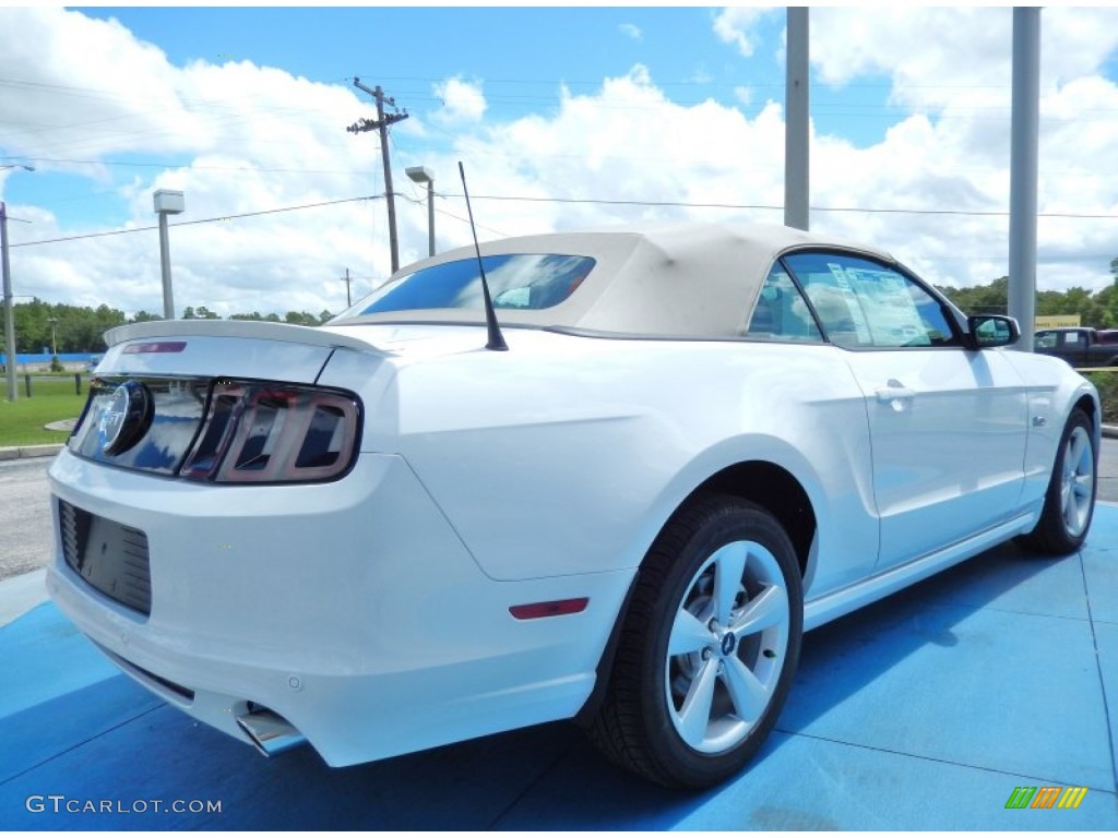 2014 Mustang GT Convertible - Oxford White / Medium Stone photo #3