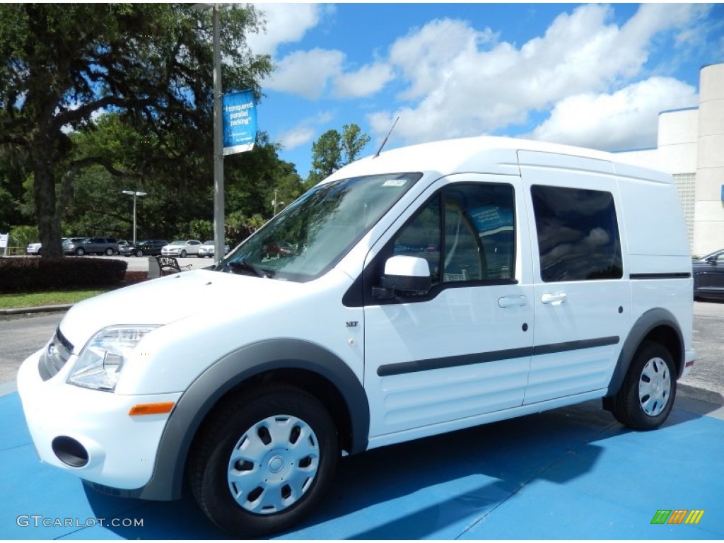 2013 Transit Connect XLT Wagon - Frozen White / Dark Gray photo #1