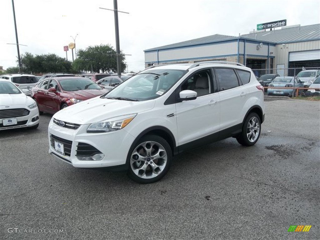 2014 Escape Titanium 2.0L EcoBoost - White Platinum / Medium Light Stone photo #1