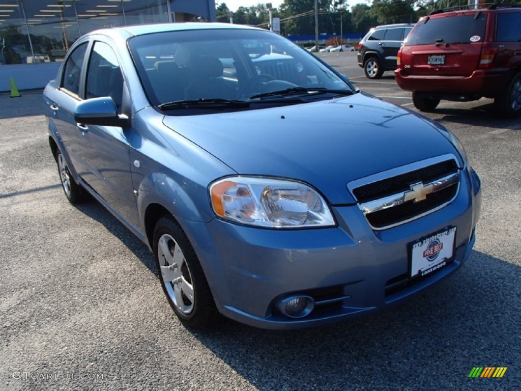 2007 Aveo LS Sedan - Icelandic Blue / Charcoal Black photo #3