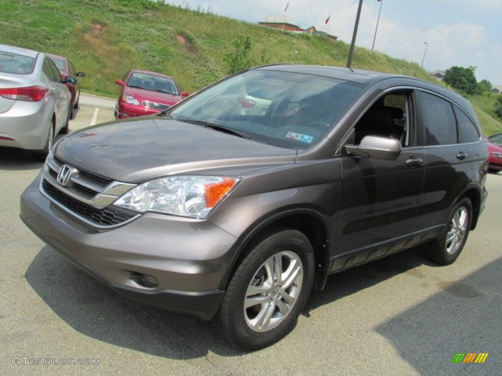 2010 CR-V EX-L AWD - Urban Titanium Metallic / Black photo #6