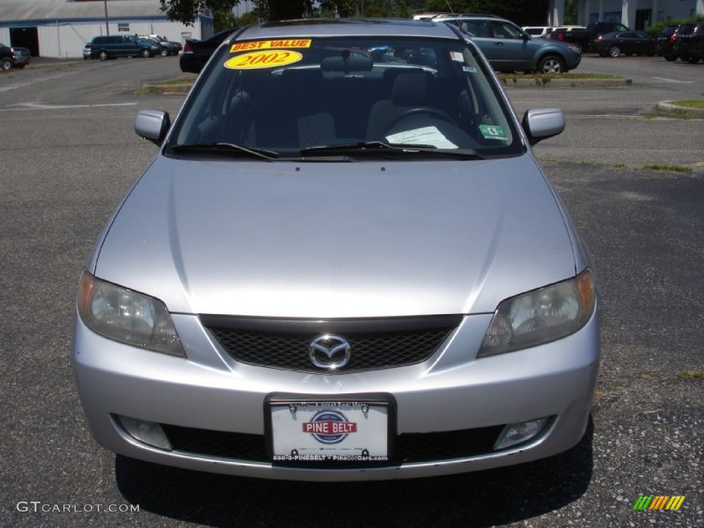2002 Protege LX - Sunlight Silver Metallic / Gray photo #2