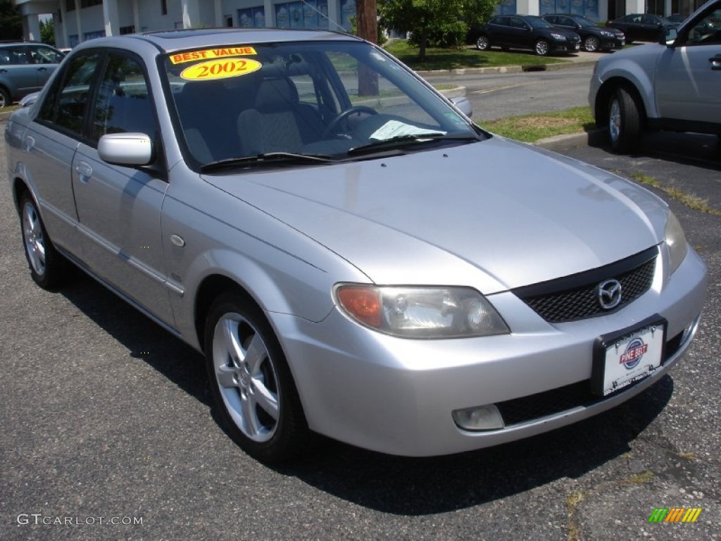 2002 Protege LX - Sunlight Silver Metallic / Gray photo #3