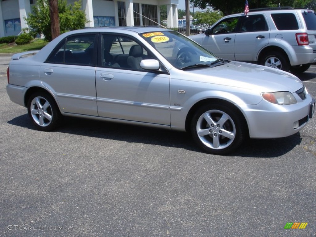 2002 Protege LX - Sunlight Silver Metallic / Gray photo #7