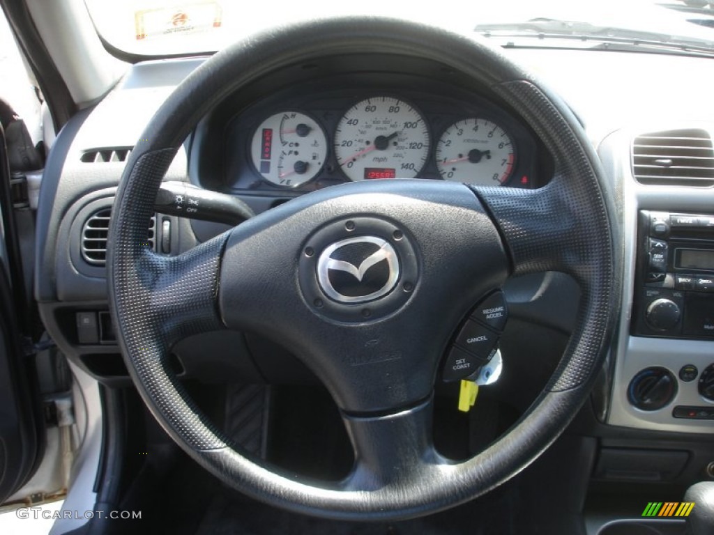 2002 Protege LX - Sunlight Silver Metallic / Gray photo #13