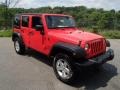 2013 Rock Lobster Red Jeep Wrangler Unlimited Sport S 4x4  photo #4