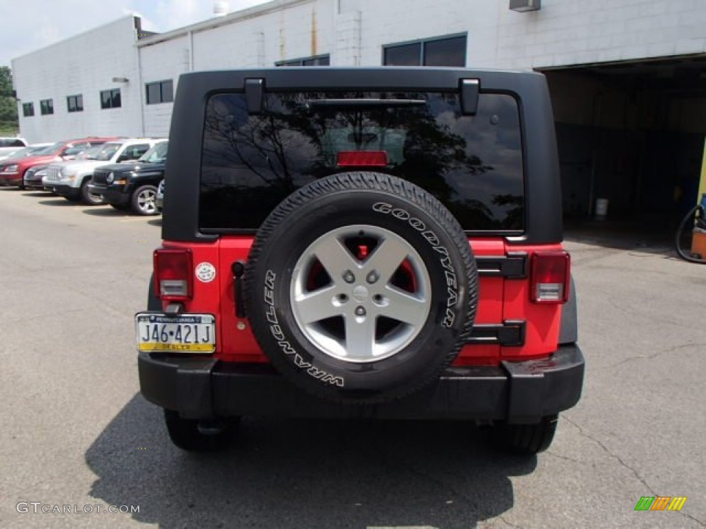2013 Wrangler Unlimited Sport S 4x4 - Rock Lobster Red / Black photo #7