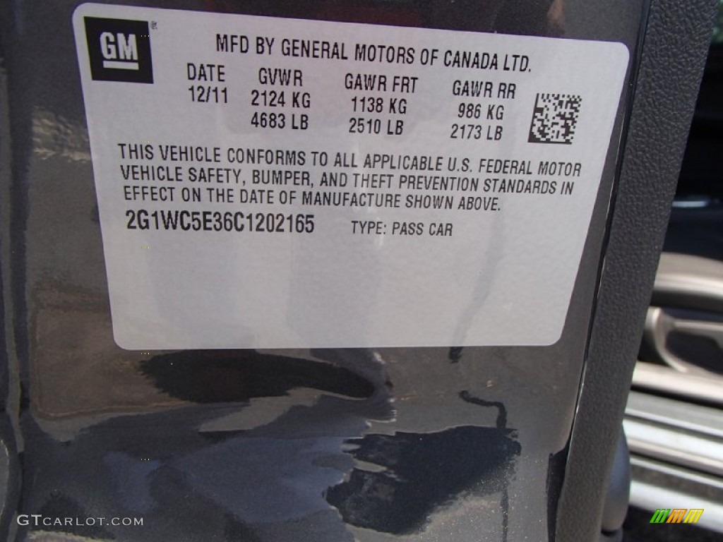 2012 Impala LTZ - Ashen Gray Metallic / Ebony photo #19