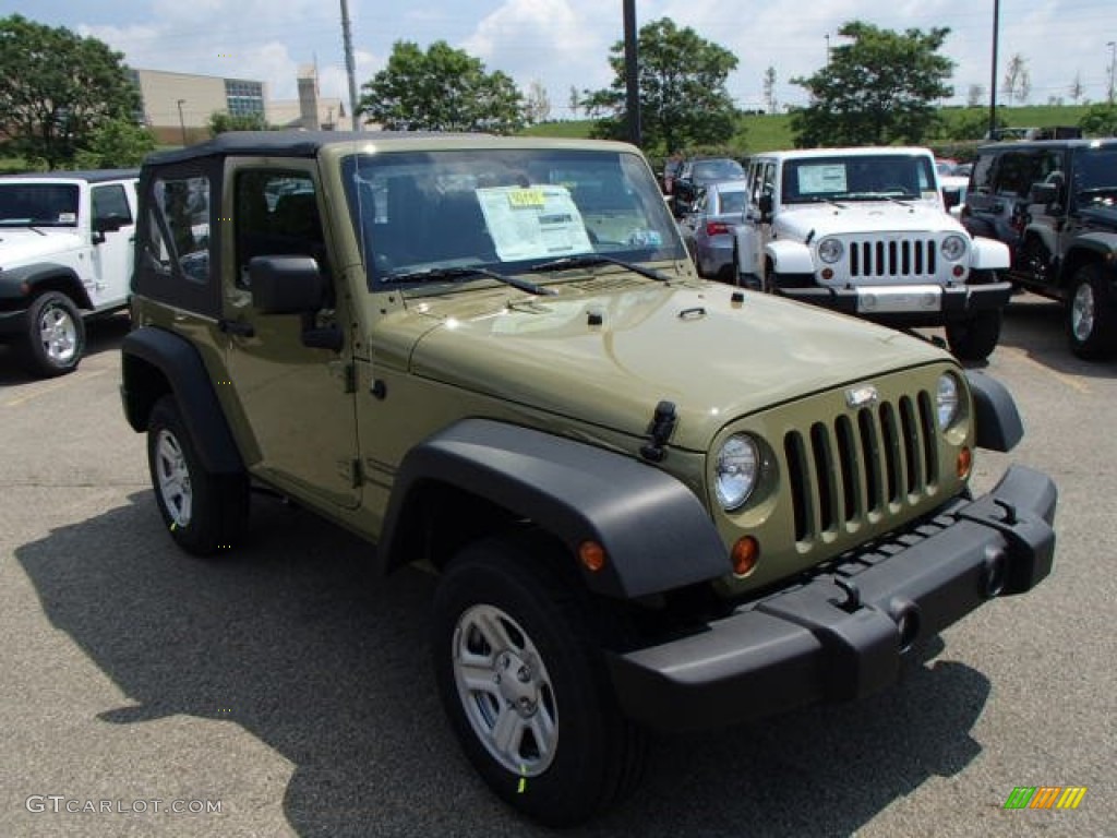 2013 Wrangler Sport 4x4 - Commando Green / Black photo #4