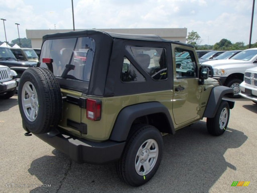 2013 Wrangler Sport 4x4 - Commando Green / Black photo #6