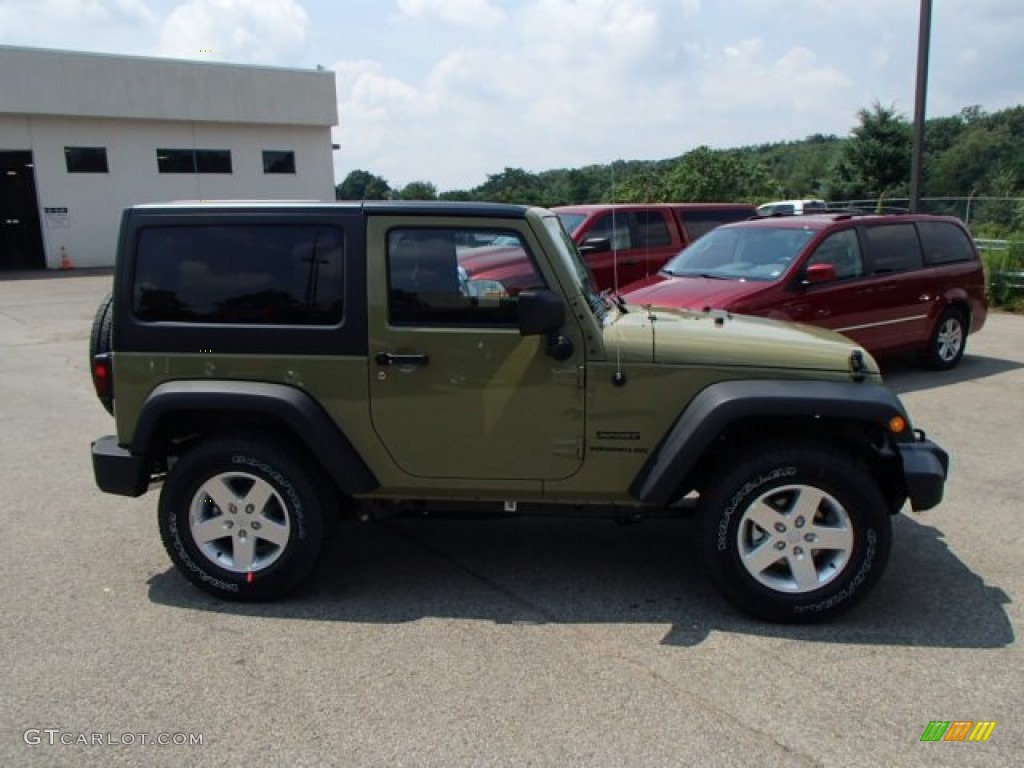 2013 Wrangler Sport S 4x4 - Commando Green / Black photo #5