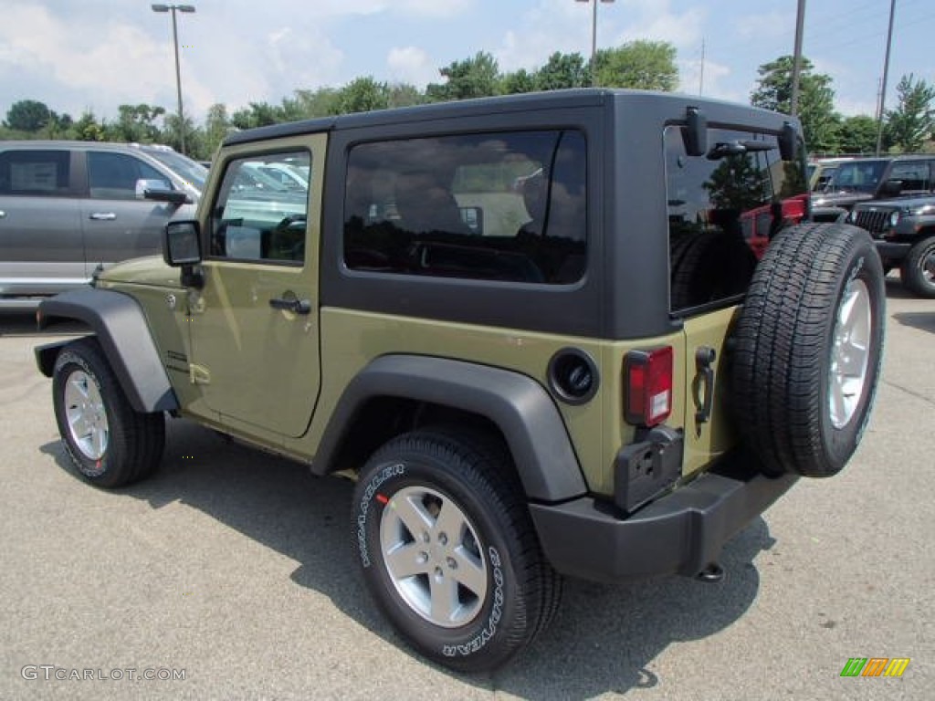 2013 Wrangler Sport S 4x4 - Commando Green / Black photo #8