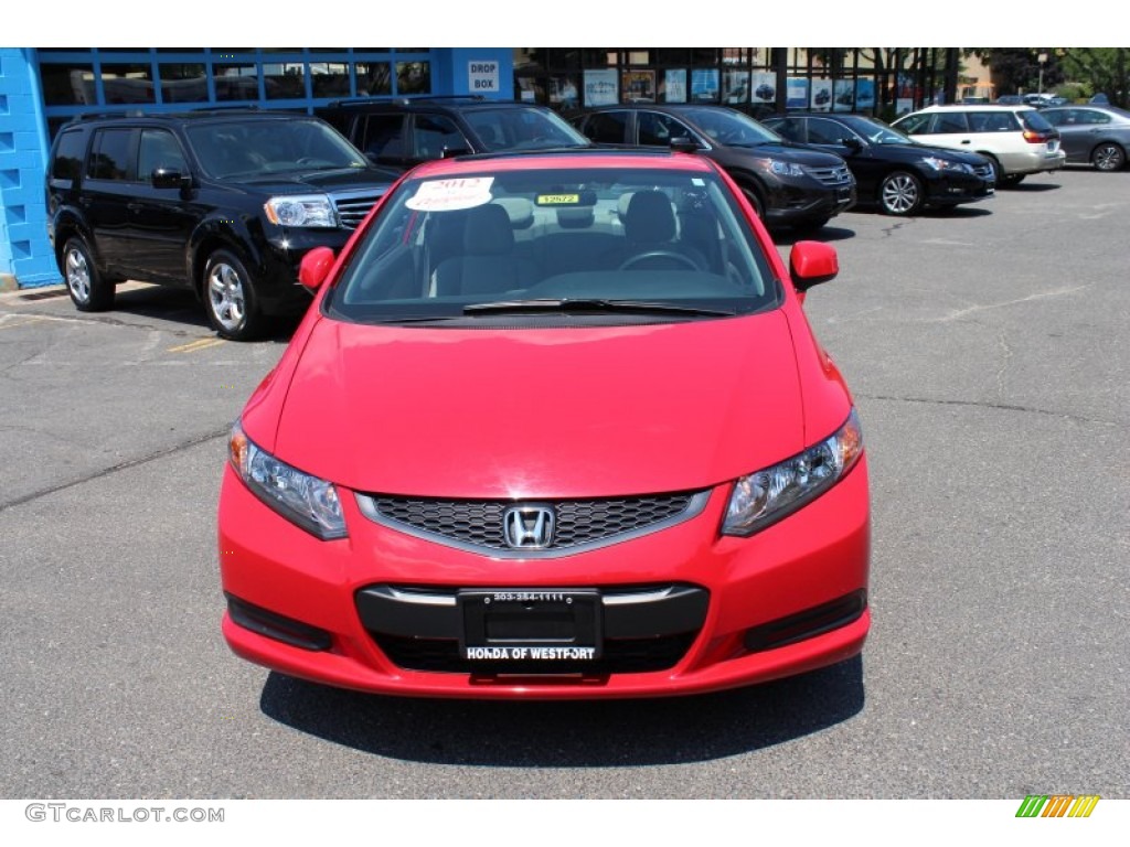 2012 Civic EX Coupe - Rallye Red / Gray photo #2