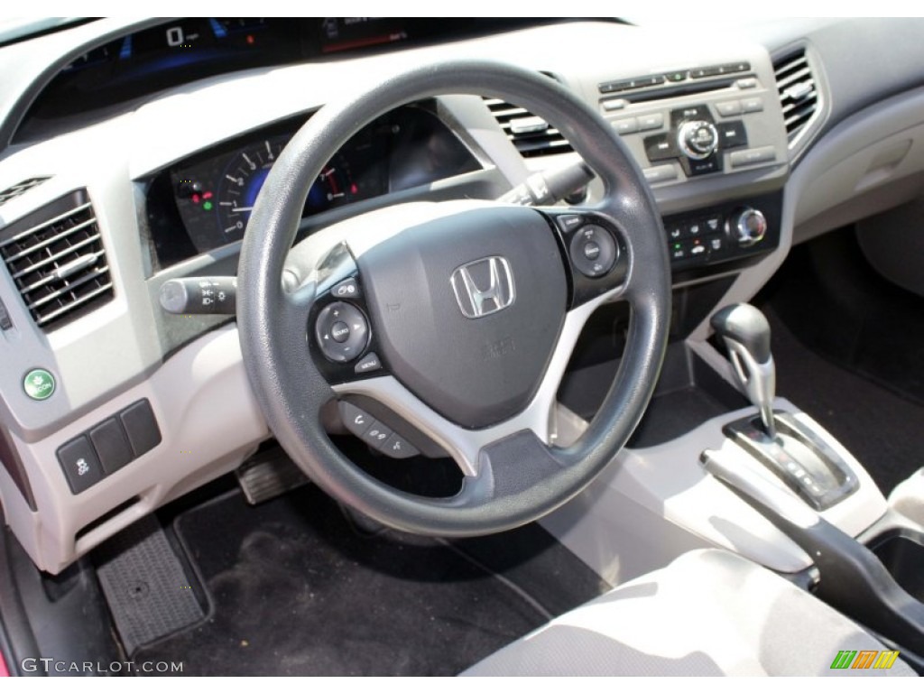 2012 Civic EX Coupe - Rallye Red / Gray photo #5