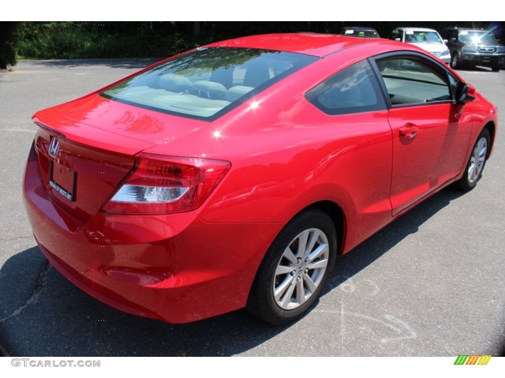 2012 Civic EX Coupe - Rallye Red / Gray photo #6