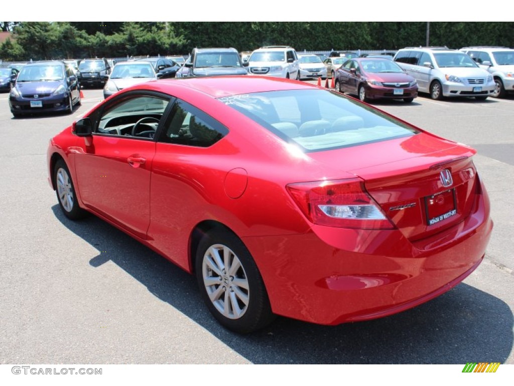 2012 Civic EX Coupe - Rallye Red / Gray photo #10