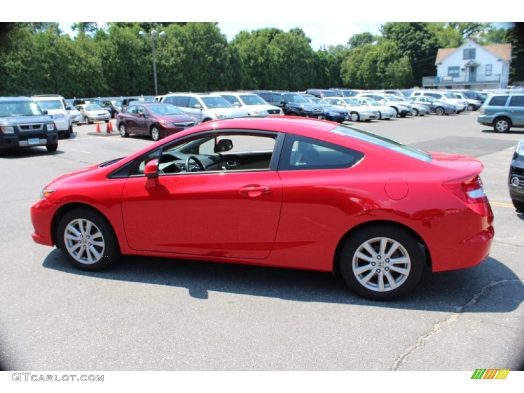 2012 Civic EX Coupe - Rallye Red / Gray photo #11