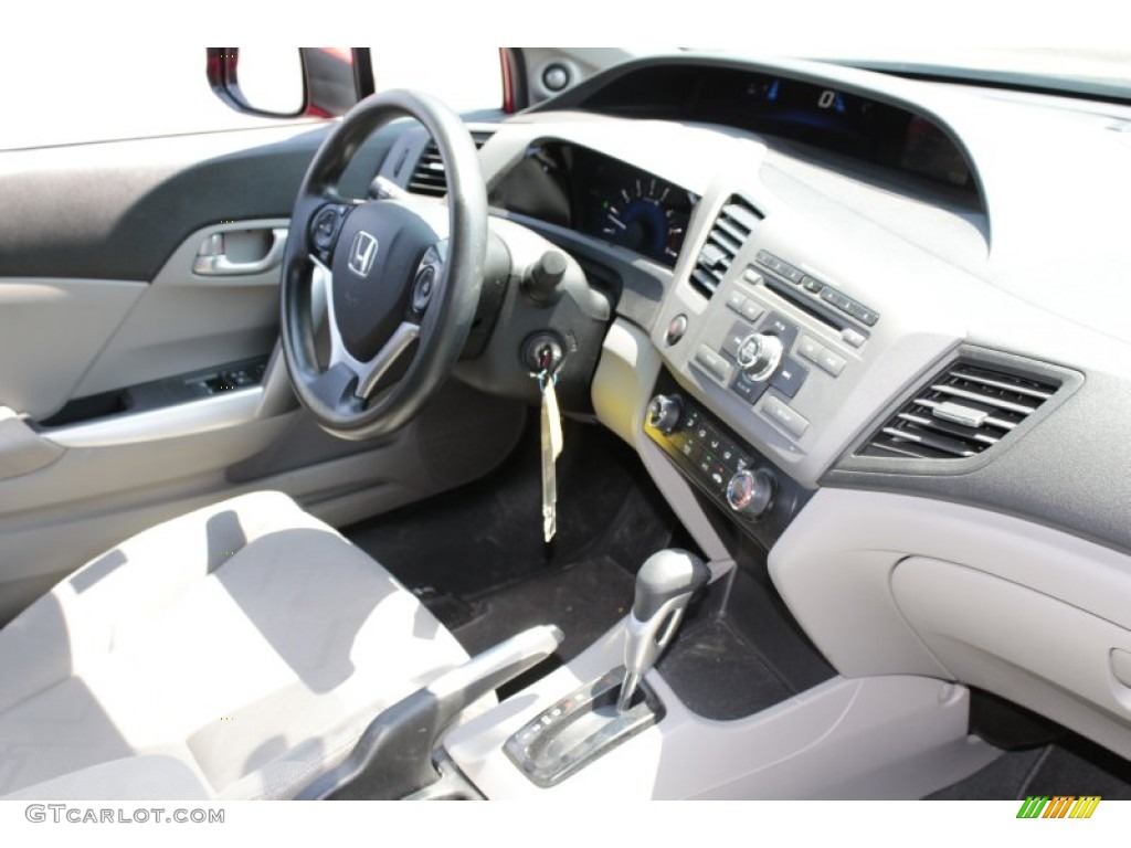 2012 Civic EX Coupe - Rallye Red / Gray photo #16