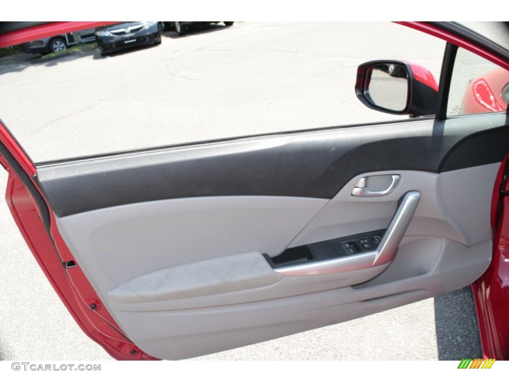 2012 Civic EX Coupe - Rallye Red / Gray photo #18