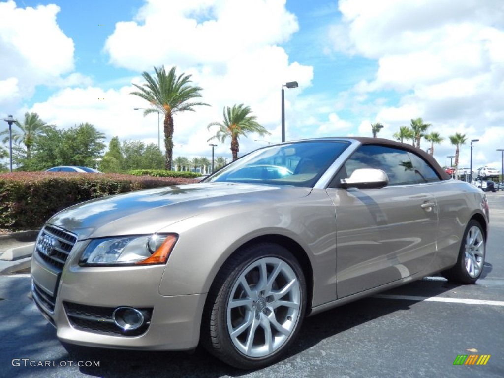 Aurum Beige Metallic 2011 Audi A5 2.0T Convertible Exterior Photo #83477118