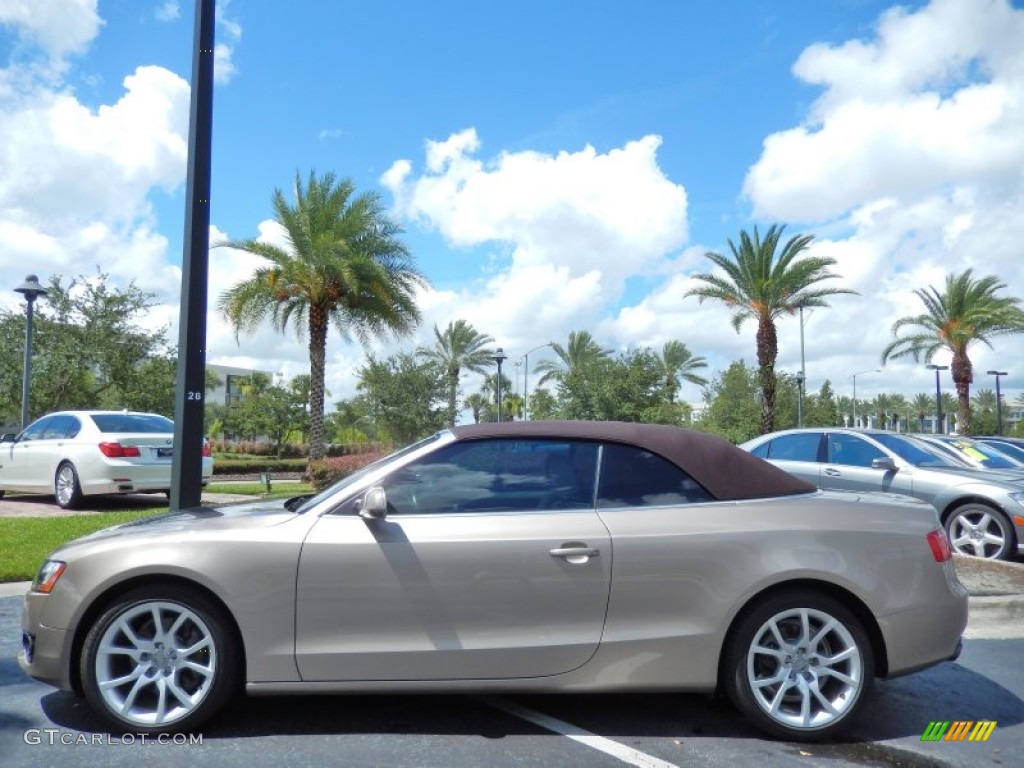 2011 A5 2.0T Convertible - Aurum Beige Metallic / Cardamom Beige photo #4