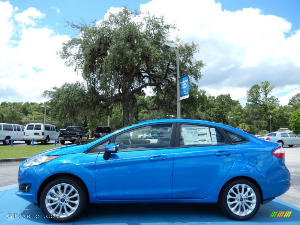 Blue Candy 2014 Ford Fiesta SE Sedan Exterior Photo #83480157