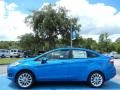 2014 Blue Candy Ford Fiesta SE Sedan  photo #2