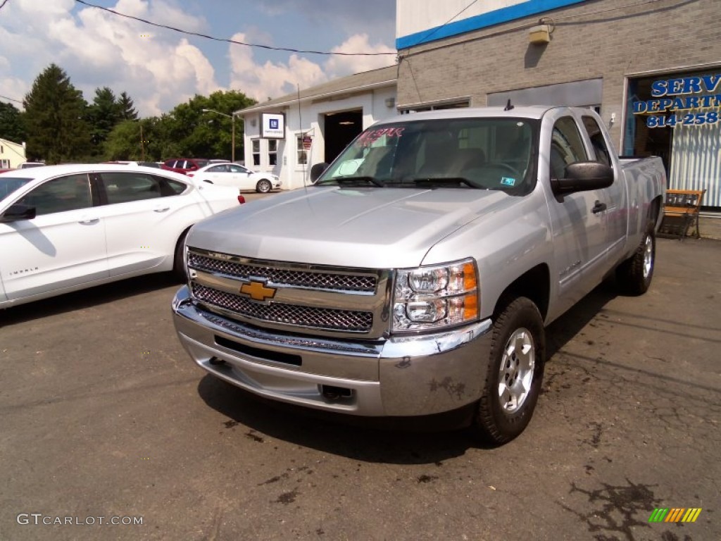 2013 Silverado 1500 LT Extended Cab 4x4 - Silver Ice Metallic / Ebony photo #3