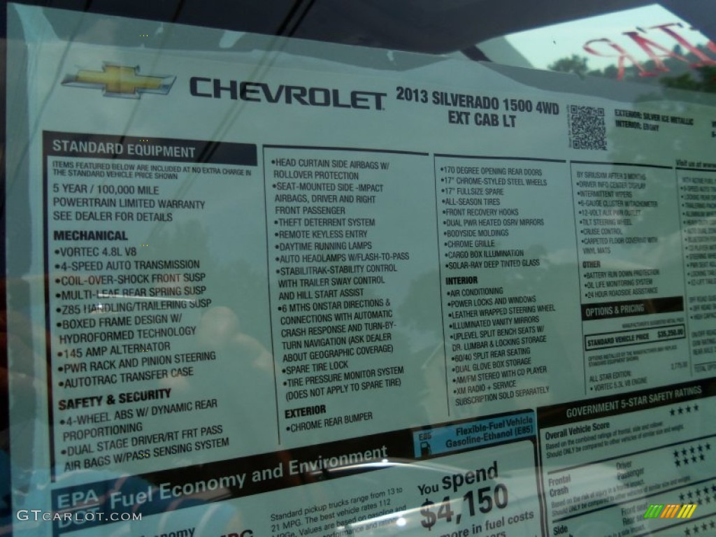 2013 Silverado 1500 LT Extended Cab 4x4 - Silver Ice Metallic / Ebony photo #12