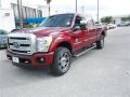 2013 Ruby Red Metallic Ford F250 Super Duty Platinum Crew Cab 4x4  photo #1