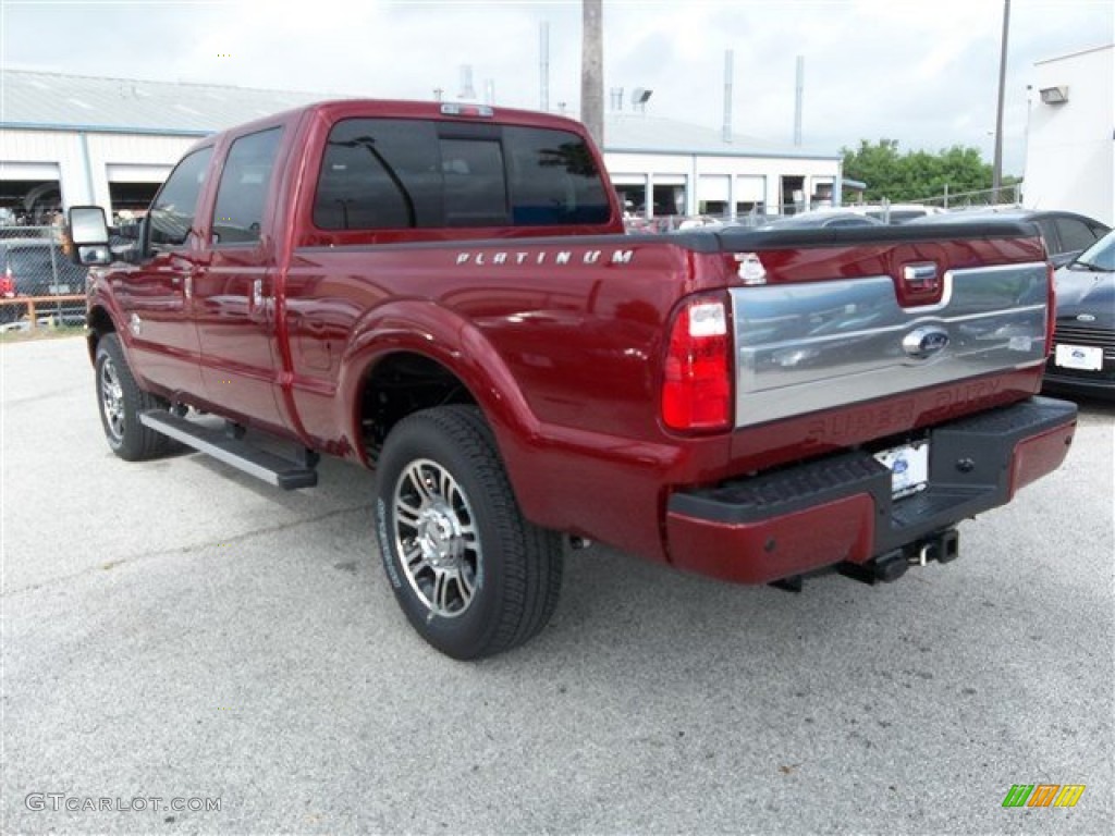 Ruby Red Metallic 2013 Ford F250 Super Duty Platinum Crew Cab 4x4 Exterior Photo #83484097