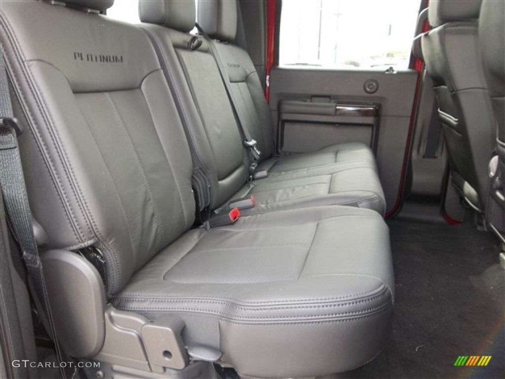 2013 Ford F250 Super Duty Platinum Crew Cab 4x4 Rear Seat Photo #83484346