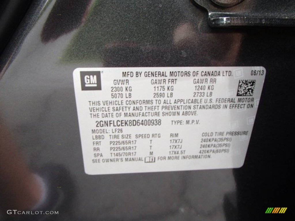 2013 Equinox LS AWD - Ashen Gray Metallic / Jet Black photo #20